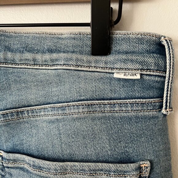 MOTHER The Mid Rise Dazzler Ankle Fray Jeans Riding The Cliffside Women Size 32 - Picture 8 of 11